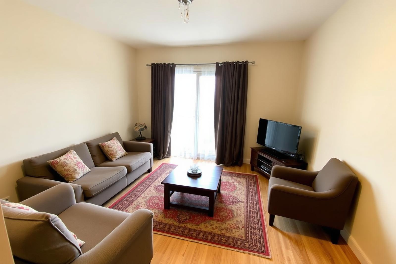 Furnished shared living room in KWI student housing